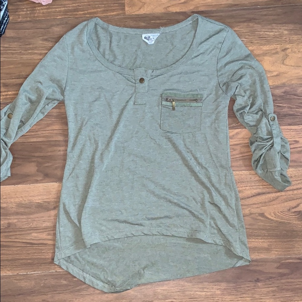Olive green top